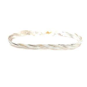 Sterling Silver 925 Braided Bracelet